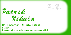 patrik nikula business card